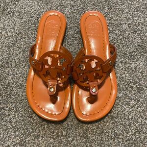 Tory Burch Miller Orange Patent Leather Sandals